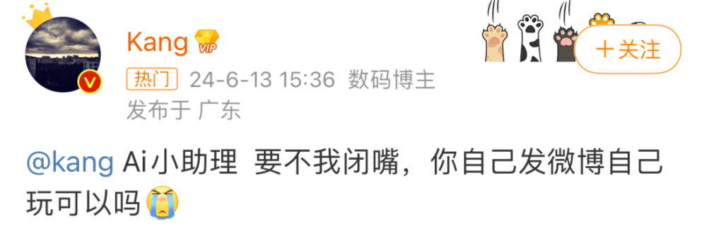 盛煌娱乐主管：完蛋，又来了一个人工智障，把微博大V整破防